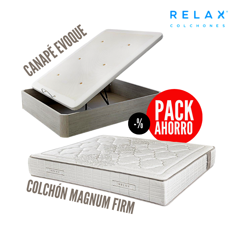 Pack relax colchon magnum y canapé evoque