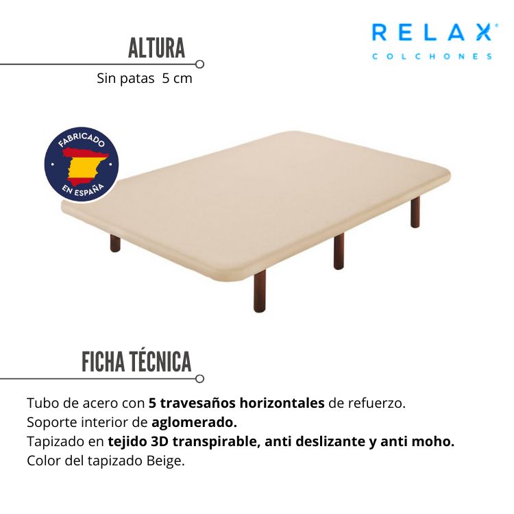 PACK RELAX Colchón KENIA + Base TAPIZADA