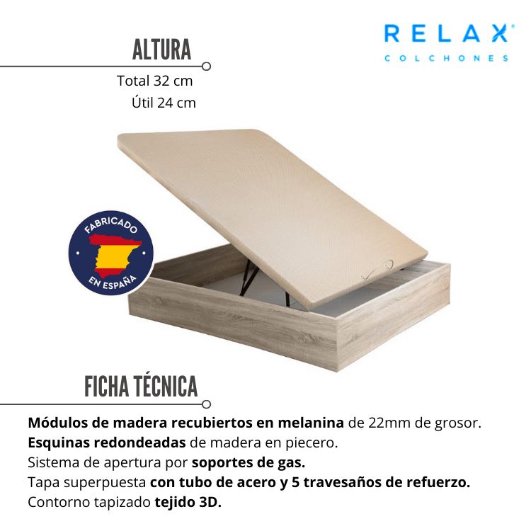 PACK RELAX Colchón Gaviota Oro + Canapé MUSA 32