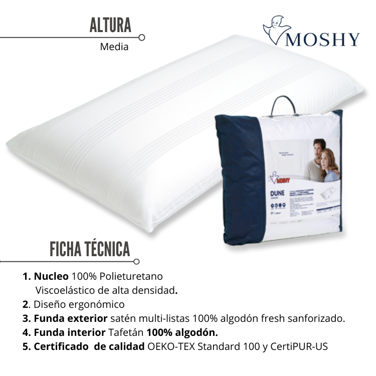 Almohada viscoelástica Dune de MOSHY