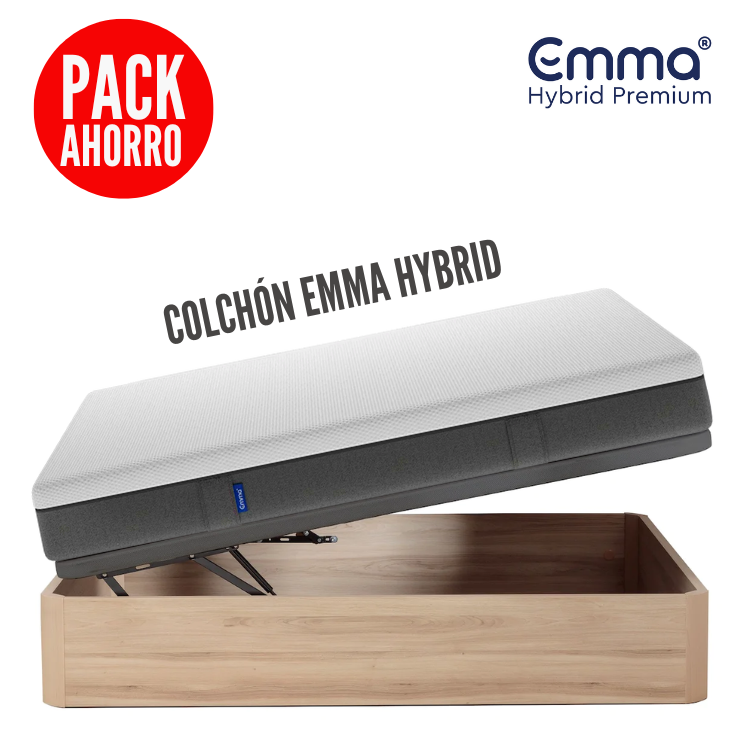 PACK Colchón Emma Hybrid Premium + Canapé Abatible