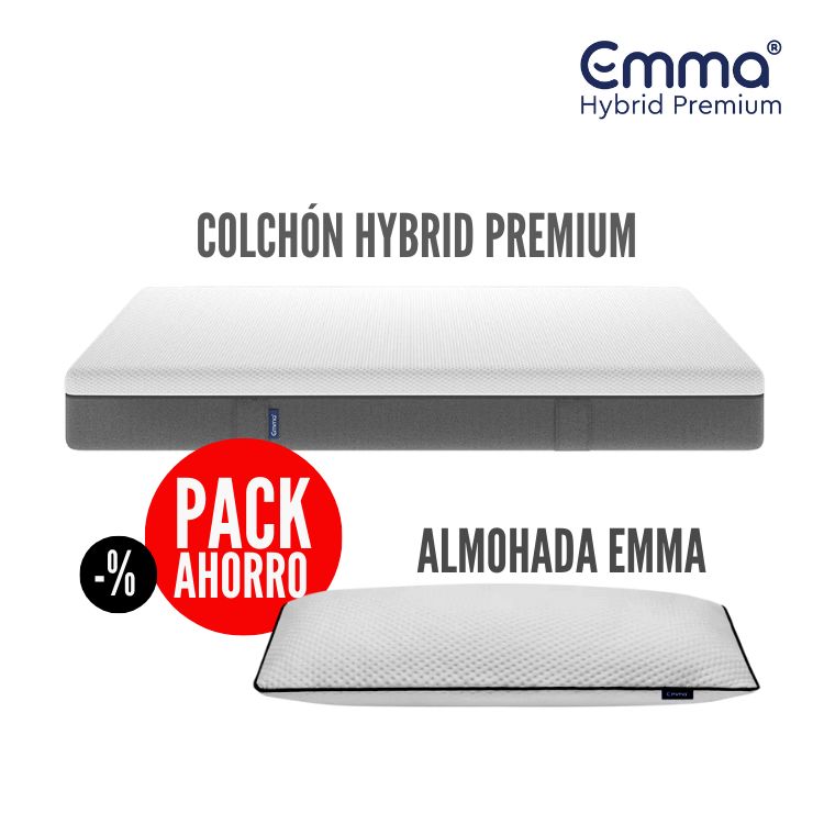 Colchon hybrid premium emma y almohadas