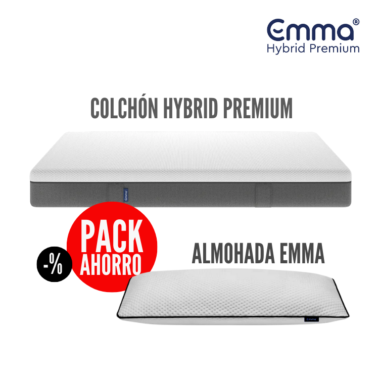 PACK AHORRO Colchón Emma, almohadas Emma y funda colchón Emma