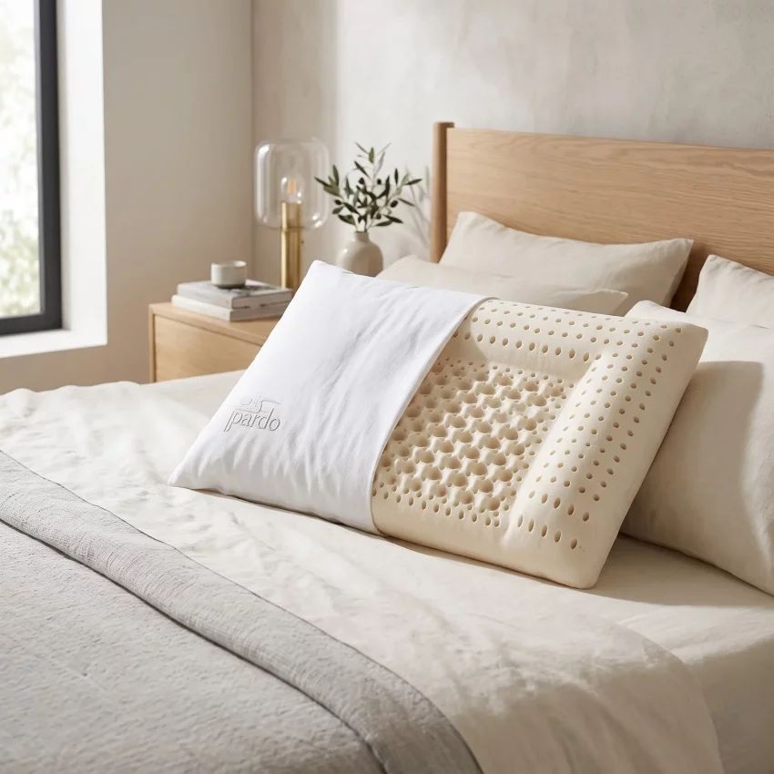 Almohada Látex Cervical Triplex De Pardo