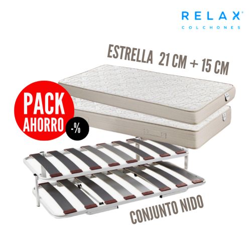 PACK RELAX Colchones ESTRELLA + Conjunto NIDO