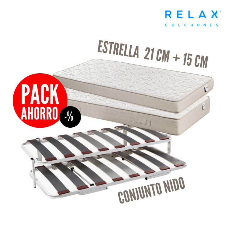 Pack relax Colchón estrella + conjunto nido