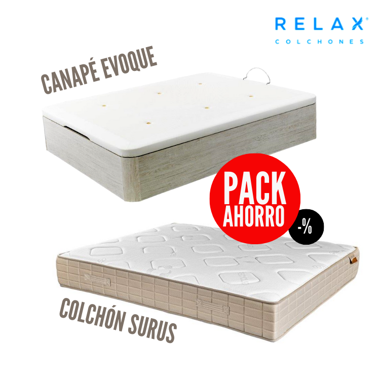 Pack relax colchon surus y canapé evoque