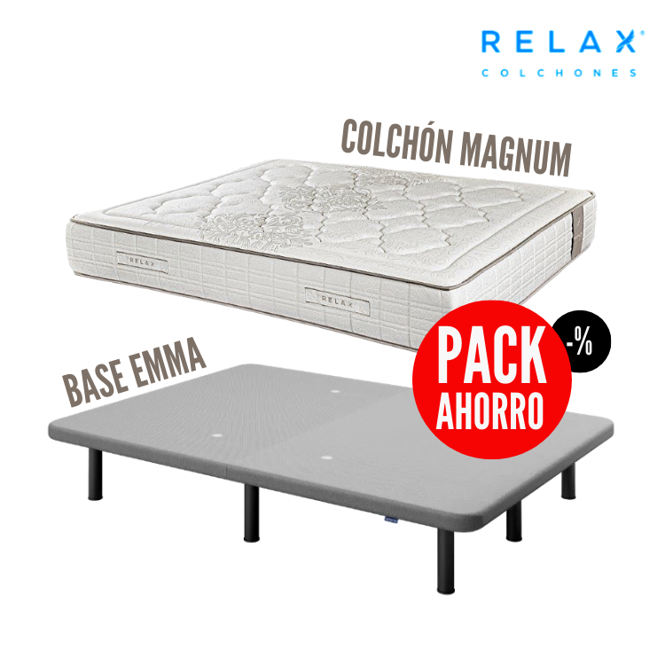 Pack relax colchon magnum y base emma