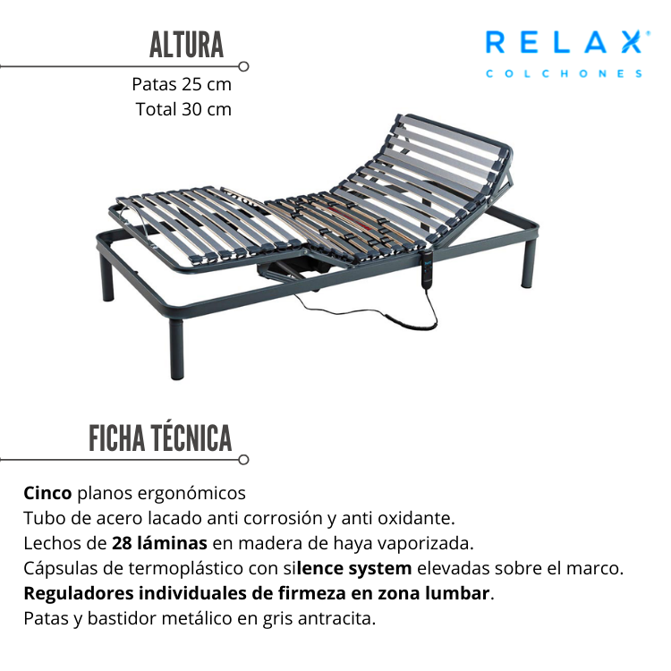 somier articulado de relax