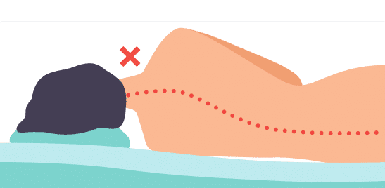 Postura para dormir de lado Postura para dormir de lado