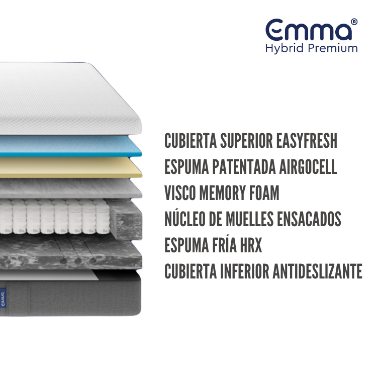 Colch&oacute;n emma hybrid premium