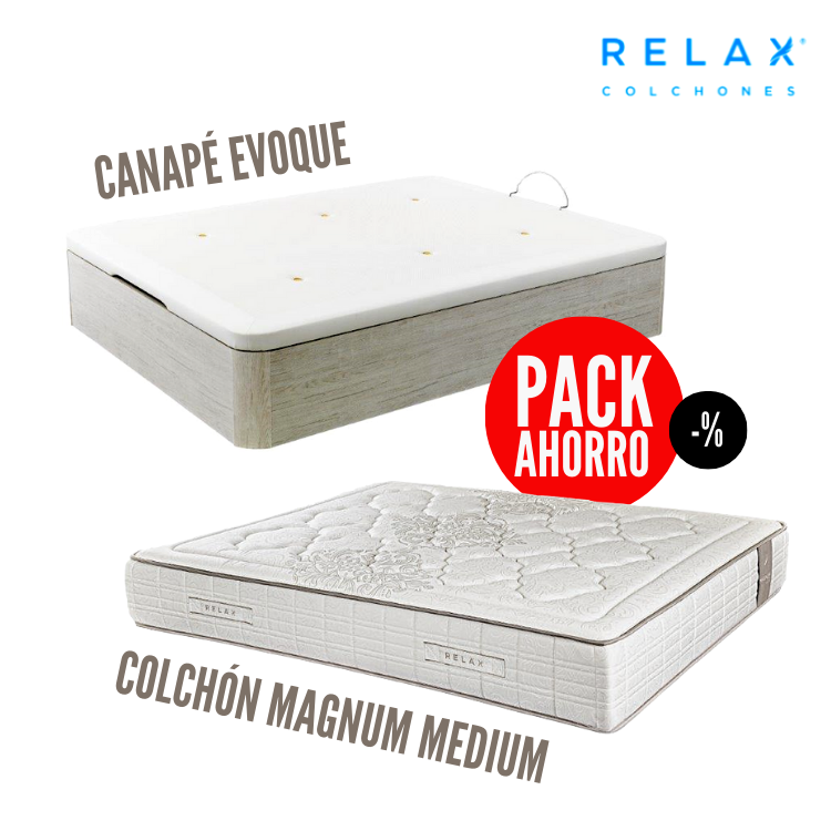 Pack relax colchon magnum y canap&eacute; evoque