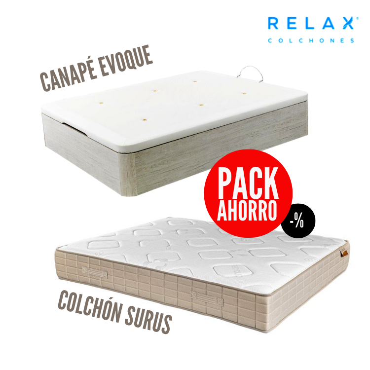 Pack relax colchon surus y canap&eacute; evoque
